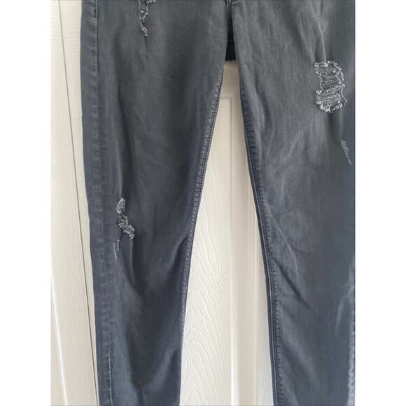 Hudson Women's 27 Krista Super Skinny Jeans Charcoal Gray Distressed Denim - Picture 3 of 6